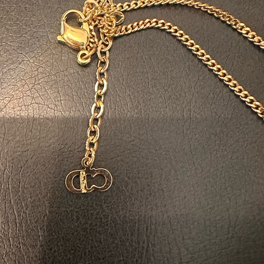 Authentic Dior Gold Necklace with Crystal Zirconia - Picture 3 of 3